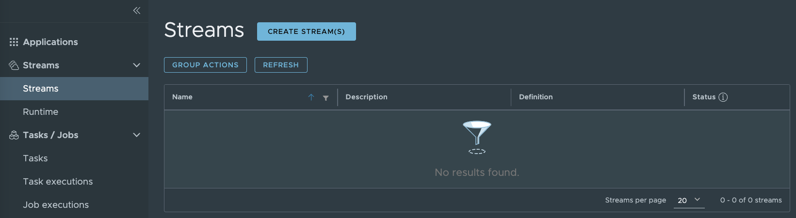 Spring Cloud Data Flow - create streams image